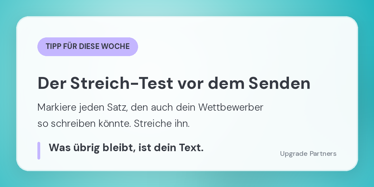 Der Streich-Test